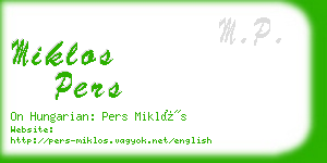 miklos pers business card